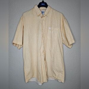CINCH Men’s yellow/ blue Pattern Western Short Sleeve Button Down Shirt Size XXL